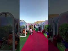 조명 시스템과 UV 보호 가지고 다닐 수 있는 눈에 보이는 버블 텐트