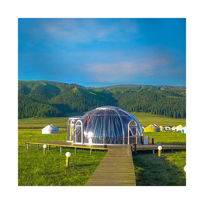 품질  Durable Lightweight 6m Geodesic Dome Thickness 3.5mm Dome Igloo Tent 공장