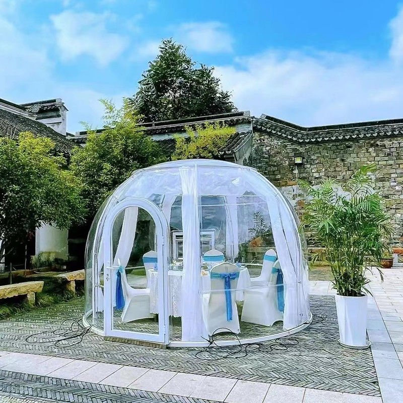 PC 돔 하우스 플램핑 버블 텐트 야외 캠핑 및 뒷마당 파티
